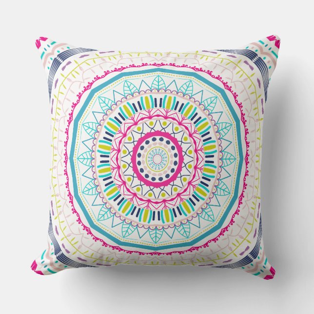 färgrik mandala kudde (Framsida)