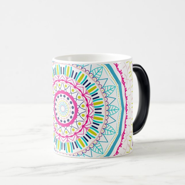 färgrik mandala magisk mugg (Framsida höger)