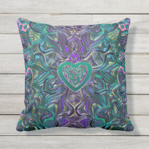 Färgrik Mandala med Celtic hjärta