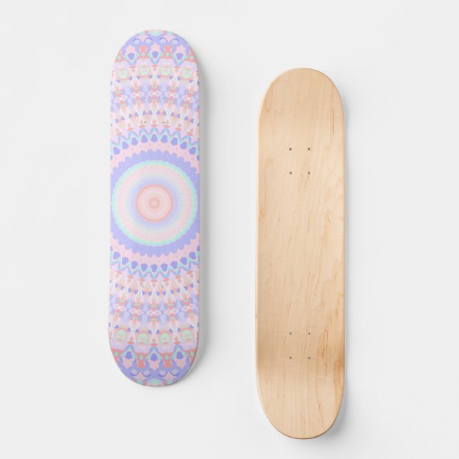 Färgrik Mandala Mini Skateboard Bräda 18,5 Cm (Framsida)
