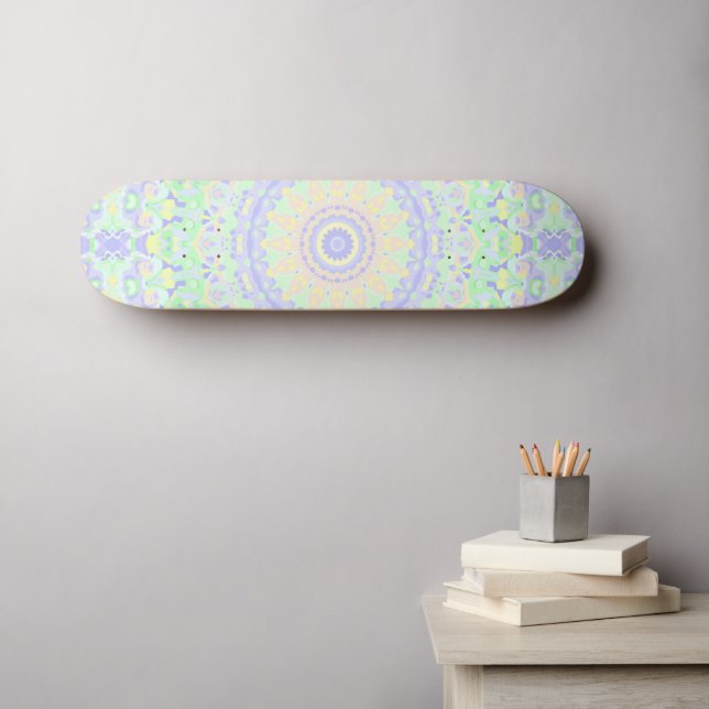 Färgrik Mandala Mini Skateboard Bräda 18,5 Cm (Väggkonst (Horz))