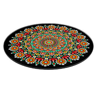 Färgrik Mandala Mönster Boho Prick