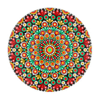 Färgrik Mandala Mönster Boho Punkt