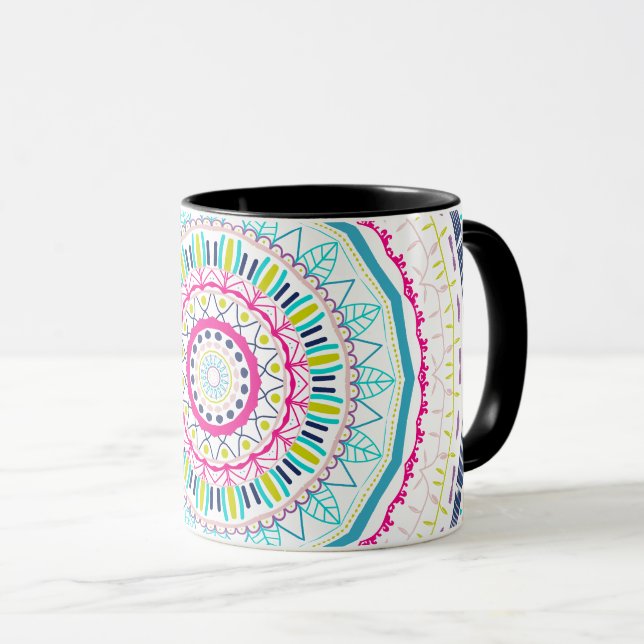 färgrik mandala mugg (Framsida höger)