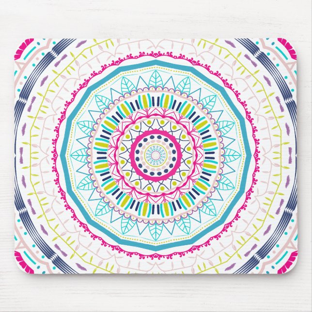 färgrik mandala musmatta (Framsidan)