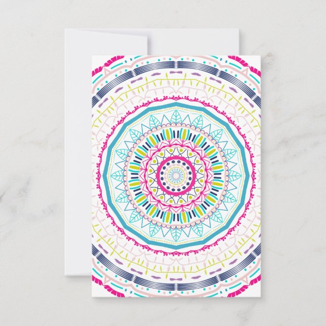 färgrik mandala OSA kort (Framsida)