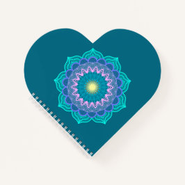 Färgrik mandala på blå bakgrund