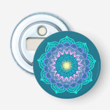 Färgrik mandala på blå bakgrund