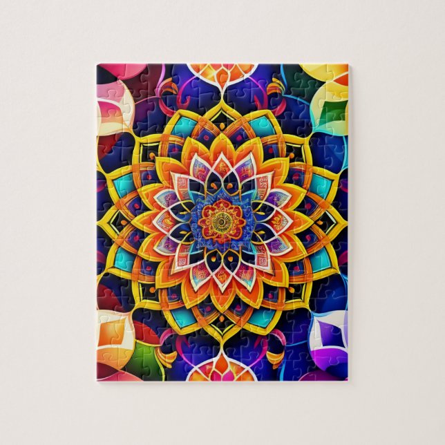 Färgrik Mandala Pussel (Vertikal)