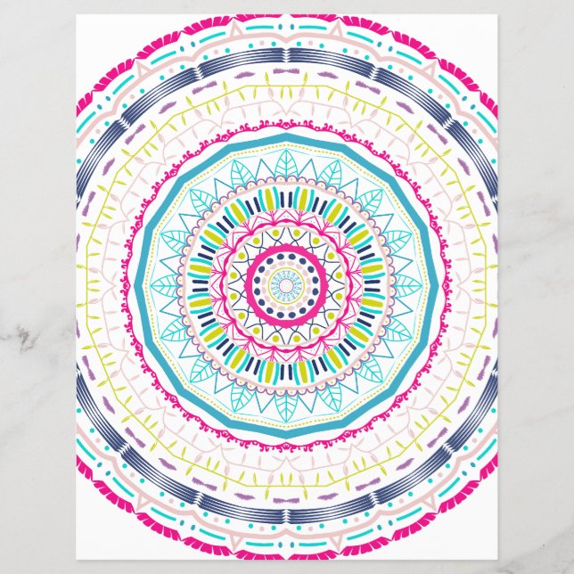 färgrik mandala reklamblad (Framsidan)