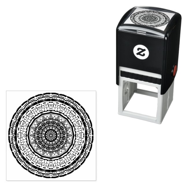 färgrik mandala självfärgande stämpel (In Situ)