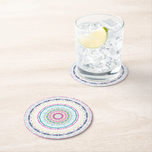 färgrik mandala underlägg papper rund (Insitu)