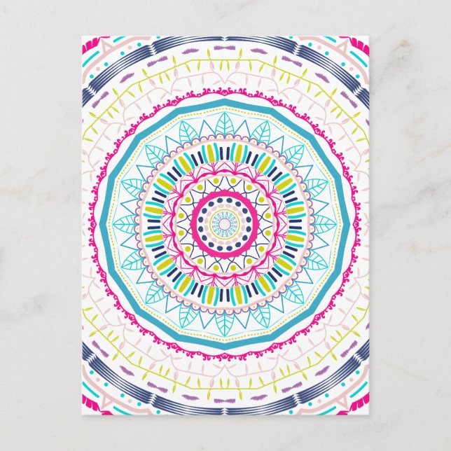 färgrik mandala vykort (Framsida)