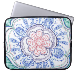 Färgrik Mandalalaptop sleeve