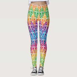 Färgrik Mardi Gras stil Leggings