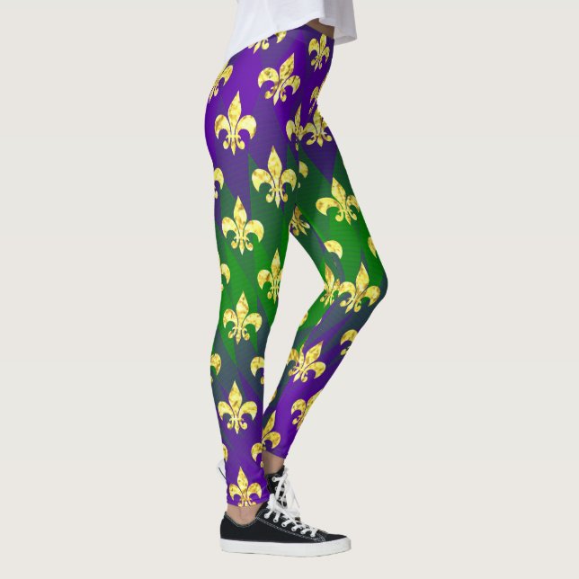 Färgrik Mardi Gras stil Leggings (Höger)