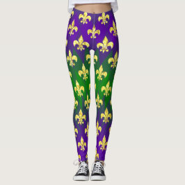 Färgrik Mardi Gras stil Leggings
