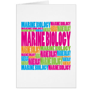Färgrik marin- biologi hälsningskort