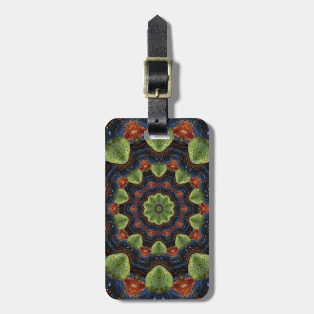 Färgrik märkre för PebbleKaleidoscopebagage Bagagebricka (Vertikal Framsida)