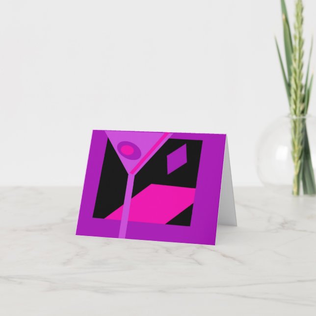 Färgrik Martini coctailinbjudan Inbjudan (Framsida)