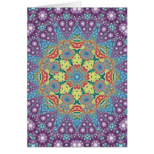 Färgrik meditationMandala OBS Kort