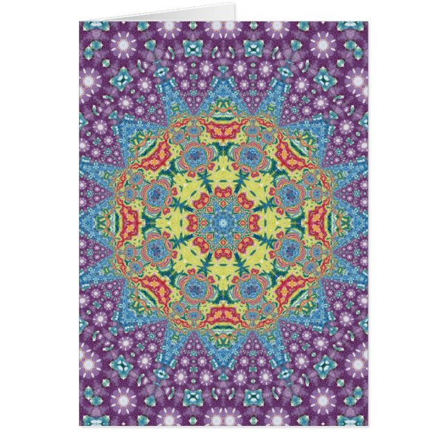 Färgrik meditationMandala OBS Kort (Framsidan)