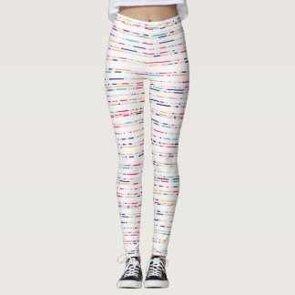 Färgrik Minimal Linje Mönster Modernt Sömlöst Leggings