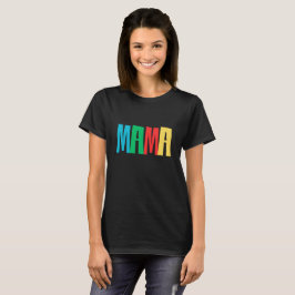 Färgrik Minimal Mama-typografi T Shirt