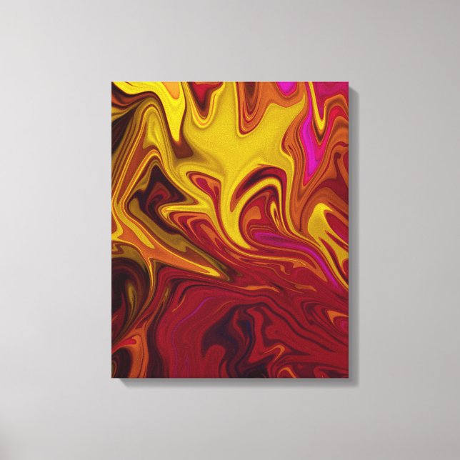 Färgrik Modern Abstrakt Konst | pastell olja canva Canvastryck (Framsida)