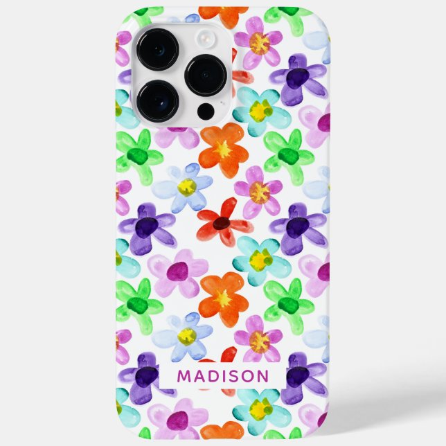 Färgrik Modern Akvarell Blommig Personlig (Baksida)