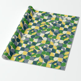 Färgrik Modern Bauhaus Abstrakt Geometrisk Mönster Presentpapper