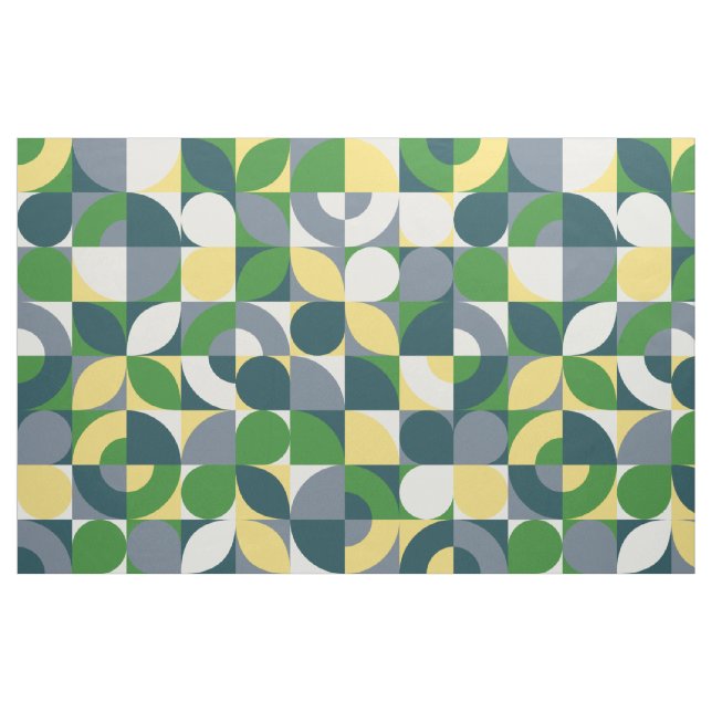 Färgrik Modern Bauhaus Abstrakt Geometrisk Mönster Tyg (Fat Quarter)
