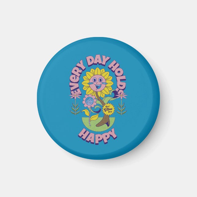 FÄRGRIK MODERN BLOMMIG GÅVA DOTTER SYSTER MAMMA  MAGNET (Framsidan)