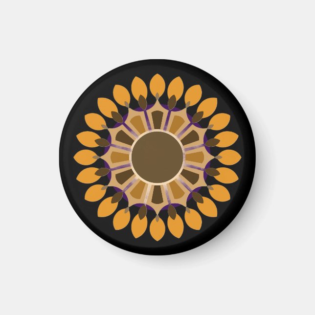 FÄRGRIK MODERN BLOMMIG GÅVA DOTTER SYSTER MAMMA MAGNET (Framsidan)