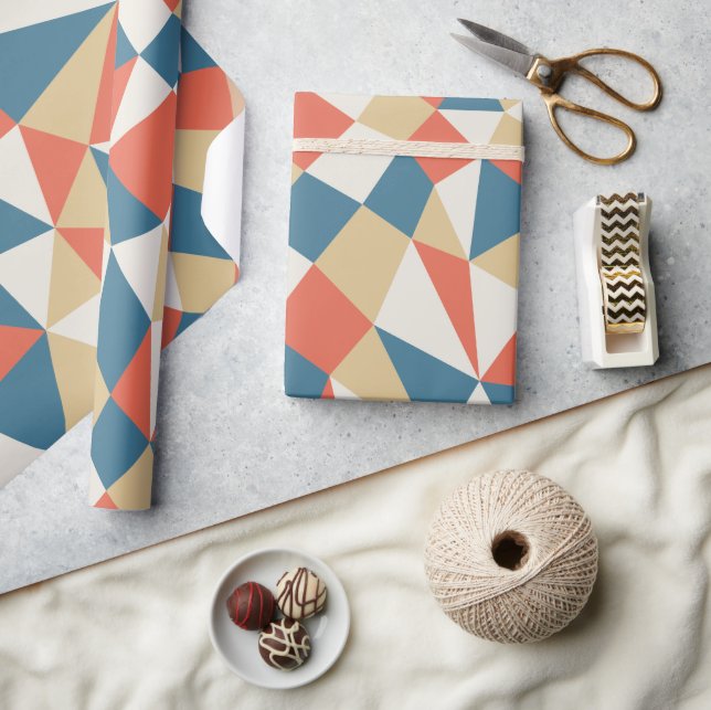 Färgrik Modern Geometrisk Abstrakt Mönster Presentpapper (Hantverk)