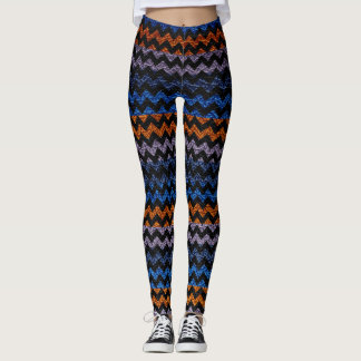 Färgrik Modern Läder Chevron #28 Leggings