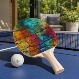 Färgrik Modern Nött Abstrakt Monogram Pingisracket
