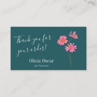 Färgrik Modern Rosa Teal Grön Blommig Tacksamhet