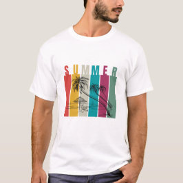 Färgrik Modern Sommar Design T Shirt
