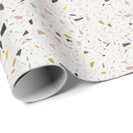 Färgrik modern terrazzo-strukturmönster presentpapper