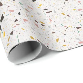 Färgrik modern terrazzo-strukturmönster presentpapper