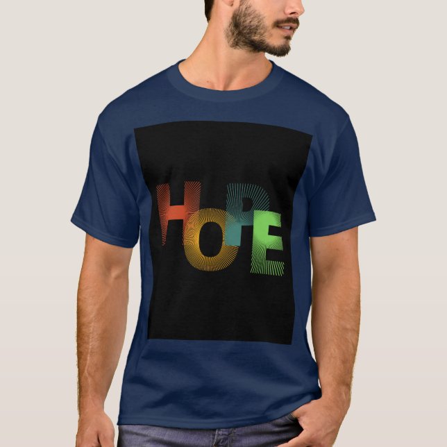 Färgrik modern typografi t-shirt (Framsida)