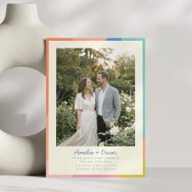 Färgrik Modernt Foto Bröllop QR-kod Webbplats RSVP