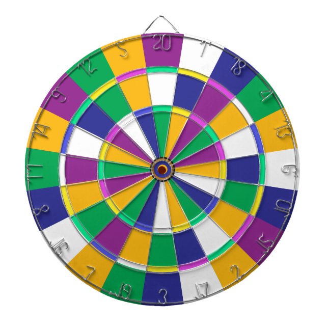 Färgrik modig mångfärgad rumdekor piltavla (Framsidan)