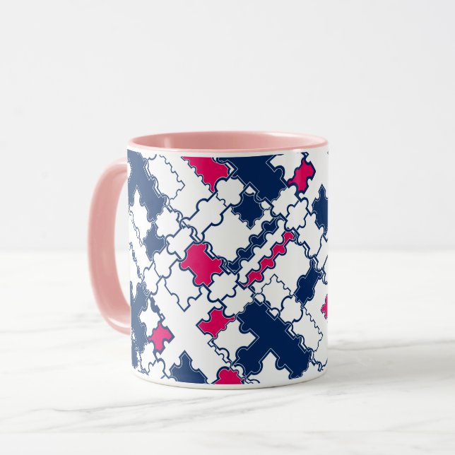Färgrik mönster, elegant mugg (Framsida vänster)