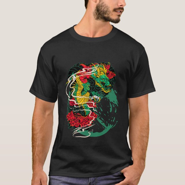 Färgrik Mosaik Afrika T-shirt Design (Framsida)