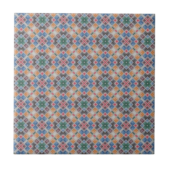 Färgrik mosaik kakel mönster (Framsidan)
