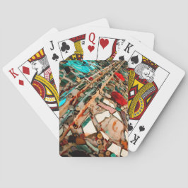 Färgrik mosaikkonst casinokort