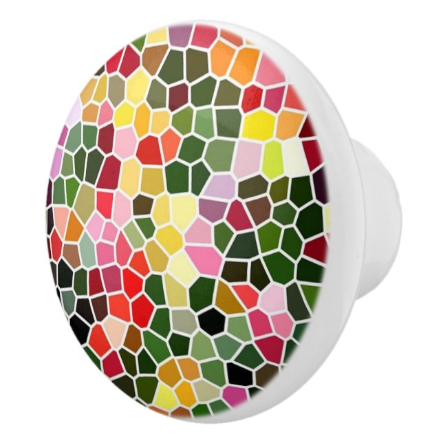 Färgrik mosaikmönster knopp (Höger)