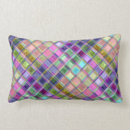 Färgrik mosaisk konst kudder lumbarkudde